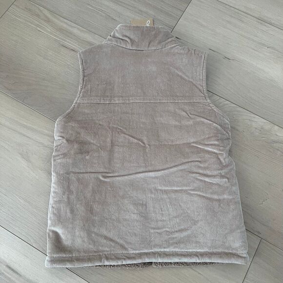 NWT Goumi Kids Champignon Sherpa Corduroy Vest SZ 6-7Y Youth S Reversible Pocket - Picture 2 of 4
